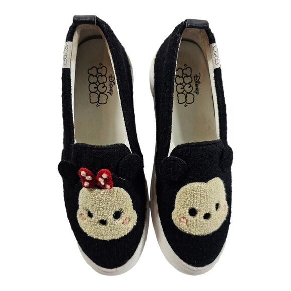 Disney Mickey and Minnie Tsum Tsum Slip On Kids Shoes Sz 1.5 Fabric Top Vacation - Picture 7 of 10